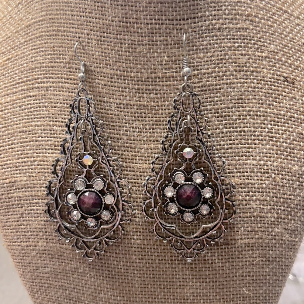 Purple earrings